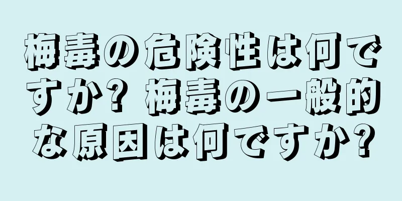 梅毒の危険性は何ですか? 梅毒の一般的な原因は何ですか?