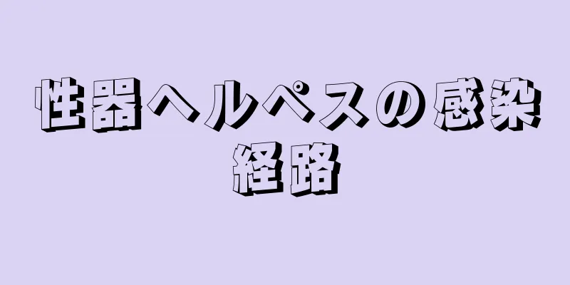 性器ヘルペスの感染経路