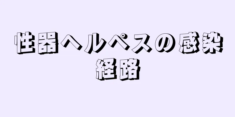 性器ヘルペスの感染経路