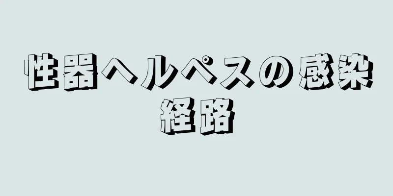 性器ヘルペスの感染経路