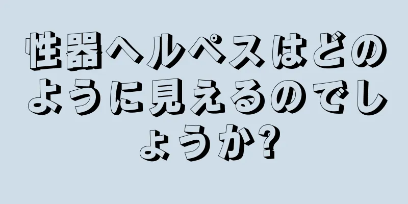 性器ヘルペスはどのように見えるのでしょうか?