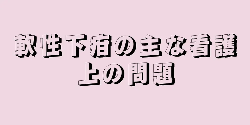軟性下疳の主な看護上の問題