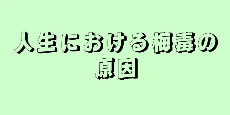 人生における梅毒の原因