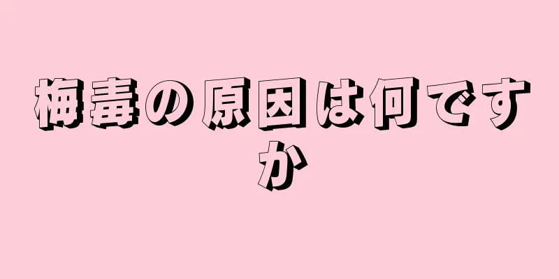 梅毒の原因は何ですか