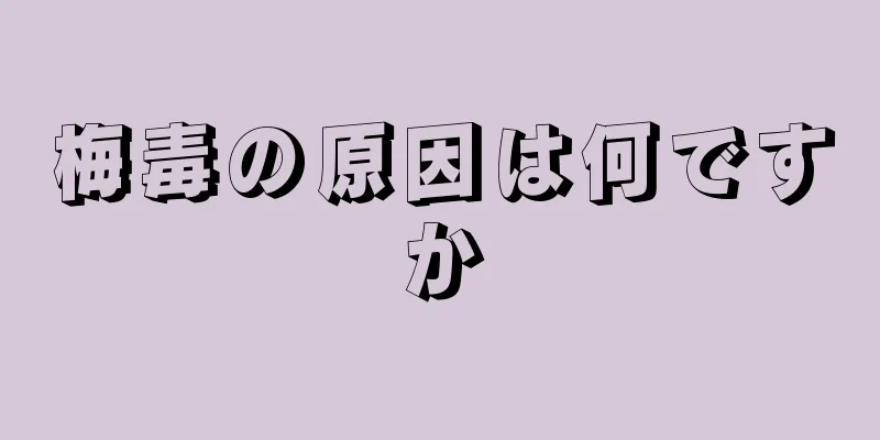 梅毒の原因は何ですか