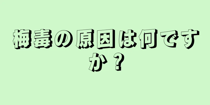 梅毒の原因は何ですか？