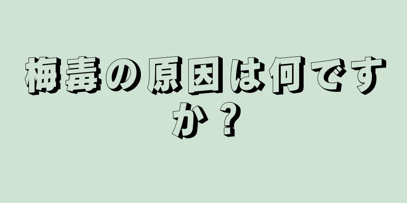 梅毒の原因は何ですか？