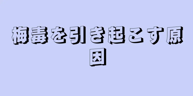 梅毒を引き起こす原因