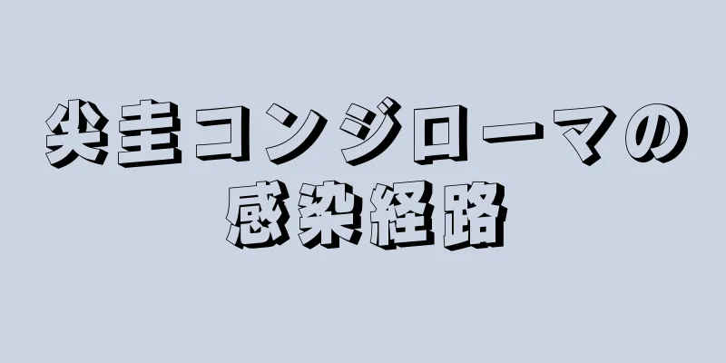 尖圭コンジローマの感染経路