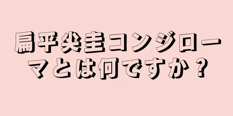 扁平尖圭コンジローマとは何ですか？