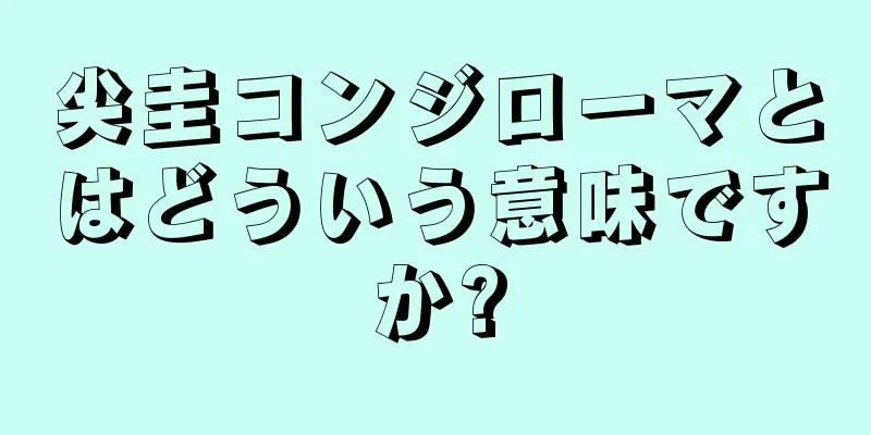 尖圭コンジローマとはどういう意味ですか?