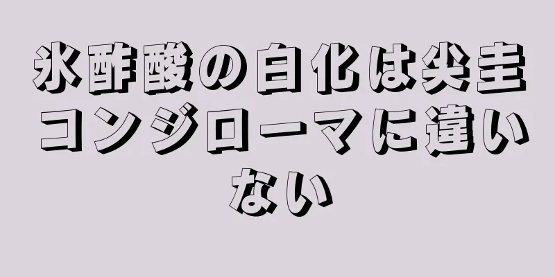 氷酢酸の白化は尖圭コンジローマに違いない